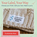 Cotton Paw Prints (2"x1"-Cotton) custom cotton tags cotton labels for clothing cotton clothing labels