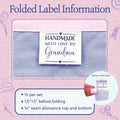 Cotton Modern Handmade with Love (1.5"x1.5"-Cotton) custom crochet tags custom tags for crochet items handmade labels for crochet