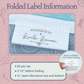 Cotton Bow and Heart (2"x1"-Cotton) custom iron on cotton tags