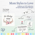 Cotton Boho Antlers (1.5"x1.5"-Cotton) custom iron on cotton tags