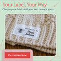 Cotton Floral Bee (2"x1"-Cotton) custom labels for handmade items custom fabric tags for handmade items handmade item tags
