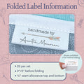 Cotton Boho Arrow (2"x1"-Cotton) custom product labels fabric tags