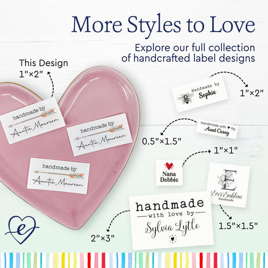 Cotton Boho Arrow (2"x1"-Cotton) custom product labels fabric tags