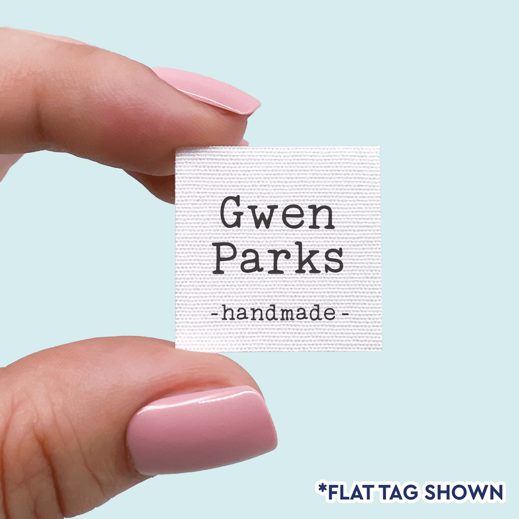 Small Square Text Tags - Cotton Label Set - 1