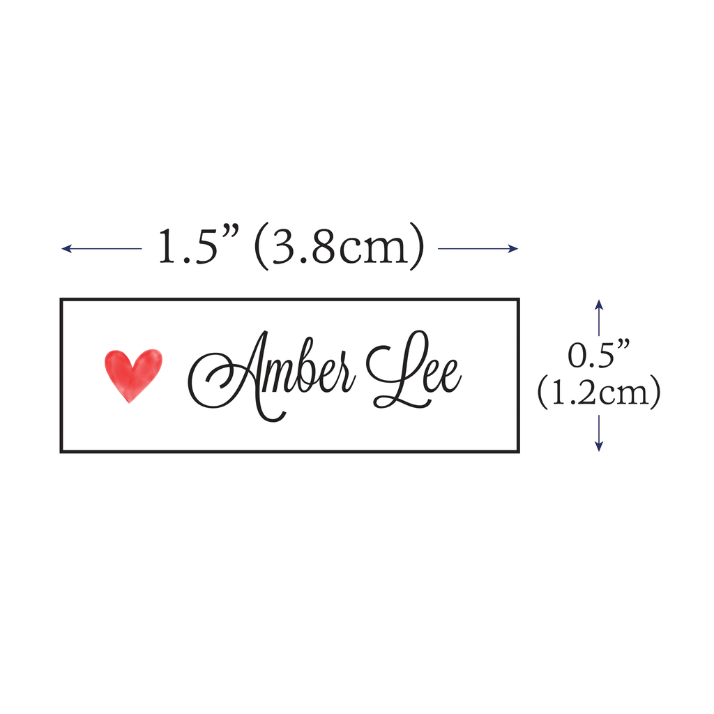 Tiny Heart Labels Cotton Label Set - 0.5