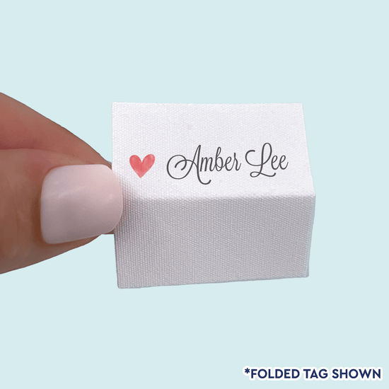 Cotton Tiny Heart Labels (0.5"x1.5"-Cotton) labels for handmade items