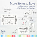 Cotton Swirl Accent Border with Fill in Blanks (2"x3" Cotton - 12 labels/set) diy quilt labels made by labels for quilts Quilt labels