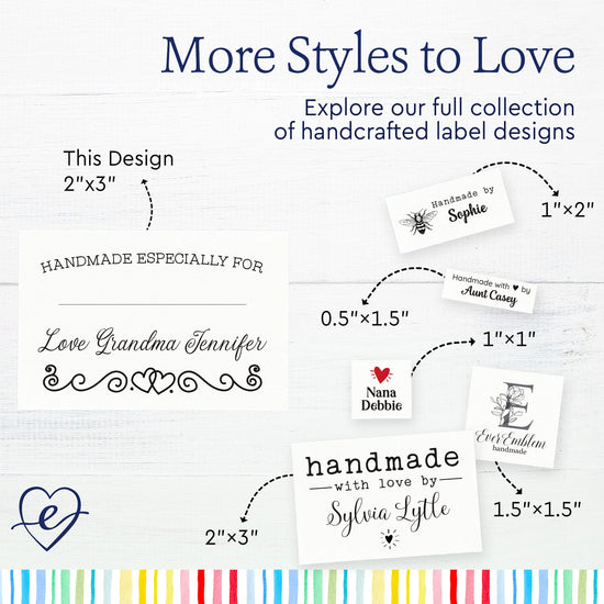 Cotton Double heart border with Fill in Blanks (2"x3" Cotton - 12 labels/set) embroidered labels for quilts handmade quilt labels making quilt labels how to make quilt labels