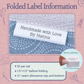 Cotton Two Line Tiny Labels (0.5"x1.5"-Cotton) fabric label printers clothing labels clothing tags