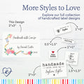 Cotton Thread and Flowers with Fill in Blanks (2"x3" Cotton - 12 labels/set) fabric labels for quilts name tags for quilts printed quilt labels