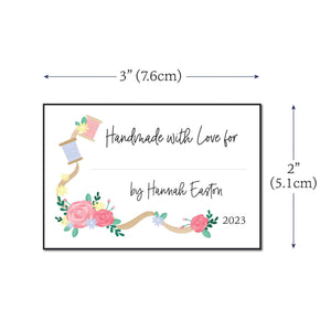Cotton Thread and Flowers with Fill in Blanks (2"x3" Cotton - 12 labels/set)