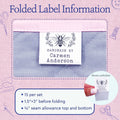Cotton Floral Bee (1.5"x1.5"-Cotton) handmade by tags fabric tags for handmade items handmade by labels