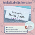 Cotton Purple Dots (2"x1"-Cotton) handmade tags for crafts labels for crafts hand made by labels