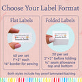 Cotton Colorful Boho Arrow (2"x1"-Cotton) handmade with love personalized labels