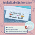 Cotton Colorful Boho Arrow (2"x1"-Cotton) handmade with love personalized labels