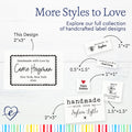 Cotton Classic Blanket Tag (2"x3"-Cotton) handmade with love personalized labels