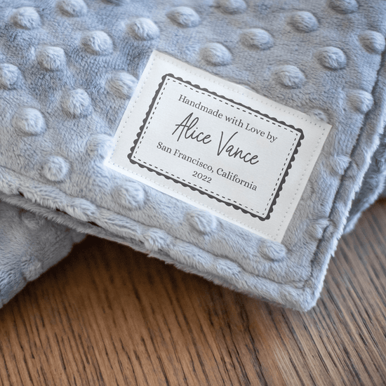 Cotton Classic Blanket Tag (2"x3"-Cotton) handmade with love personalized labels