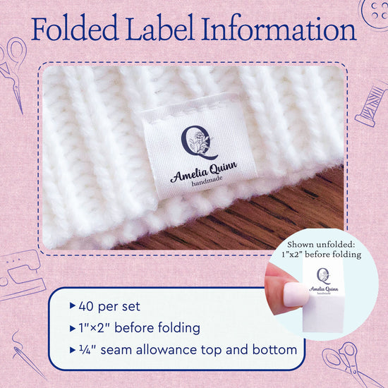 Cotton Floral Letter (1"x1"-Cotton) hat tag hat labels custom hat tags