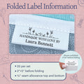 Cotton Doodle Flowers (2"x1"-Cotton) how to make a quilt label quilt tags iron on quilt labels quilt labels for sale