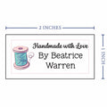 Cotton Thread Spool (2"x1"-Cotton) how to make a quilt label quilt tags iron on quilt labels quilt labels for sale