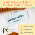 Cotton Signed and Speckled (2"x1"-Cotton) how to make a quilt label quilt tags iron on quilt labels quilt labels for sale