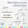 Cotton Holly and Garland with Fill in Blanks (2"x3" Cotton - 12 labels/set) iron on clothing labels iron on name labels iron on labels