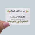 Cotton Holly and Garland with Fill in Blanks (2"x3" Cotton - 12 labels/set)