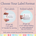 Cotton Spring Tulips (2"x1"-Cotton) iron on clothing labels iron on name labels iron on labels iron on labels for clothes