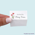 Cotton Spring Tulips (2"x1"-Cotton) iron on clothing labels iron on name labels iron on labels iron on labels for clothes