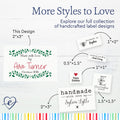 Cotton Holly Frame (2"x3" Cotton - 12 labels/set) iron on labels for clothes iron on name labels for clothing iron on fabric labels