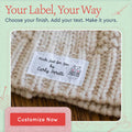 Cotton Cute Cat Labels (2"x1"-Cotton) labels for crochet items tags for crochet items crochet personalized labels handmade tags for crochet