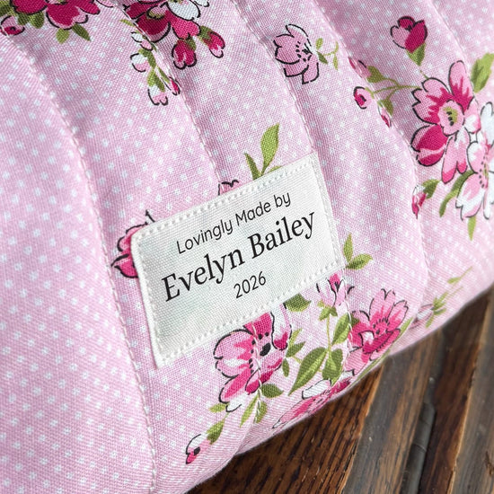 Cotton Medium Text Labels - 3 Lines (2"x1"-Cotton) labels for crochet items tags for crochet items crochet personalized labels handmade tags for crochet