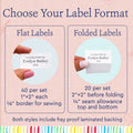 Cotton Medium Text Labels - 3 Lines (2"x1"-Cotton) labels for crochet items tags for crochet items crochet personalized labels handmade tags for crochet