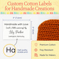 Cotton Large Text Only Label (2"x3"-Cotton) labels for handmade items