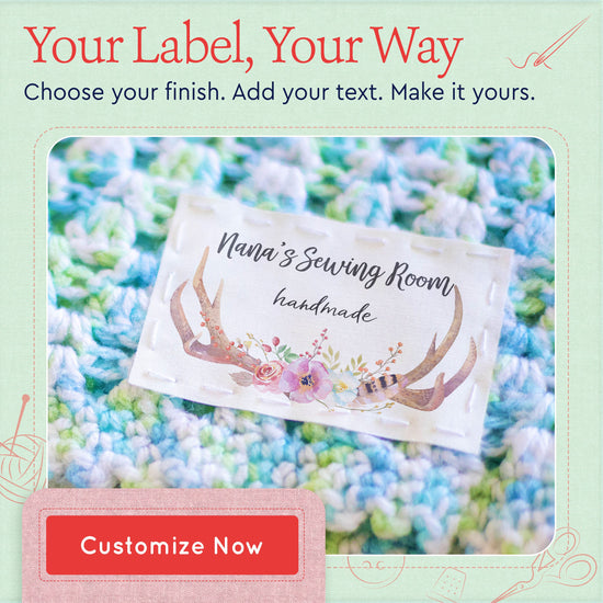 Cotton Boho Antlers and Flowers (2"x3"-Cotton) labels for handmade items