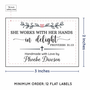 Cotton Crafted in Grace (2"x3"-Cotton) labels for handmade items