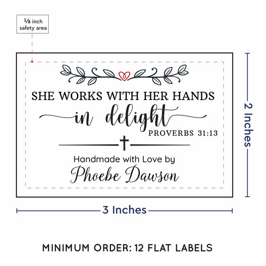 Cotton Crafted in Grace (2"x3"-Cotton) labels for handmade items