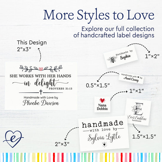 Cotton Crafted in Grace (2"x3"-Cotton) labels for handmade items