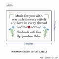 Cotton The Heartfelt Stitch (2"x3"-Cotton) labels for handmade items
