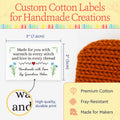 Cotton The Heartfelt Stitch (2"x3"-Cotton) labels for handmade items