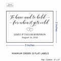 Cotton To have and to Hold (2"x3"-Cotton) labels for handmade items