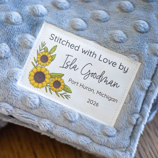 Cotton Large Sunflowers (2"x3"-Cotton) labels for handmade items