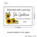 Cotton Large Sunflowers (2"x3"-Cotton) labels for handmade items