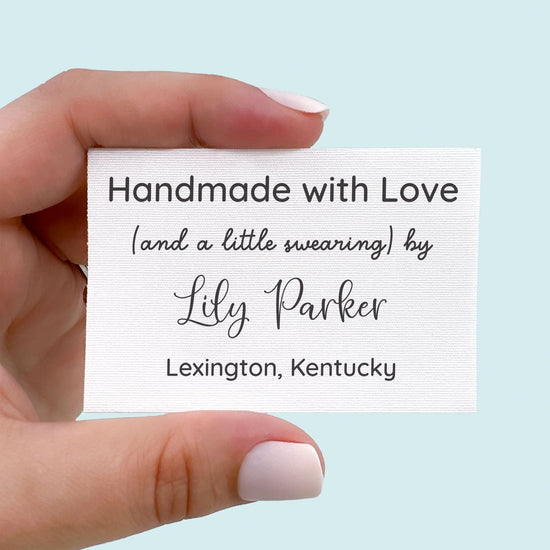 Cotton Large Text Only Label (2"x3"-Cotton) labels for handmade items