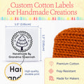 Cotton Christmas Stamp (1.5"x1.5"-Cotton) labels for knitting handmade labels for knitting handmade tags for knitting