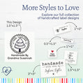 Cotton Christmas Stamp (1.5"x1.5"-Cotton) labels for knitting handmade labels for knitting handmade tags for knitting