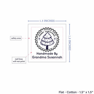 Cotton Christmas Stamp (1.5"x1.5"-Cotton) labels for knitting handmade labels for knitting handmade tags for knitting