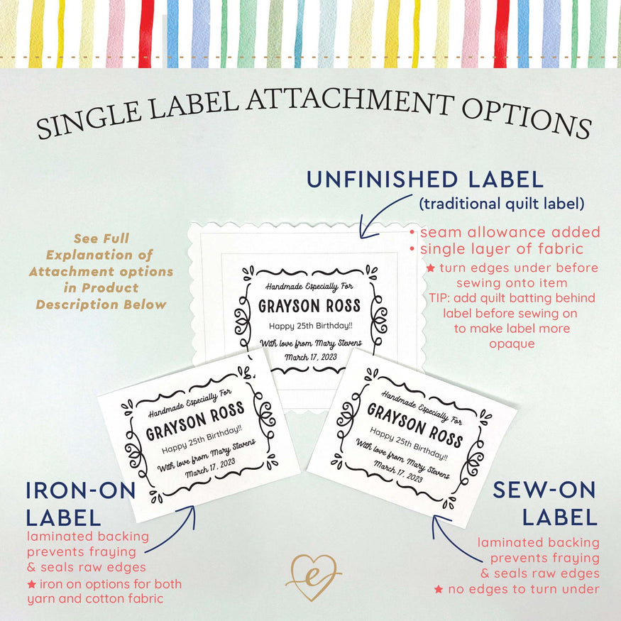 Decorative Frame Single Label – EverEmblem