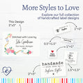 Cotton Thread and Flowers (2"x3" Cotton - 12 labels/set) labels for quilts personalized tags for quilts sewing labels for quilts