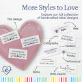 Cotton Heart and Swirls (2"x1"-Cotton) labels for sewing projects sew in clothing labels custom fabric labels